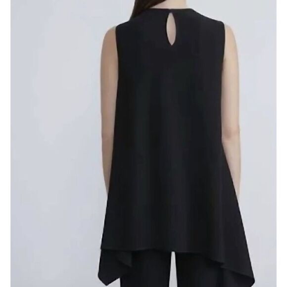 LAFAYETTE 148 New York Asymmetric Blouse in Black Size XS - Picture 2 of 4